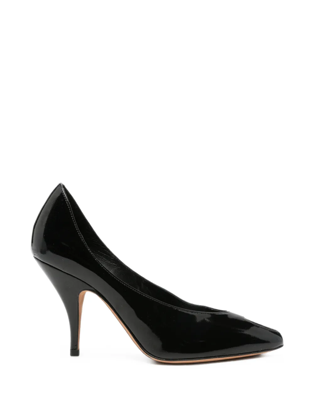 Jude Icon patent-finish cut-out pumps