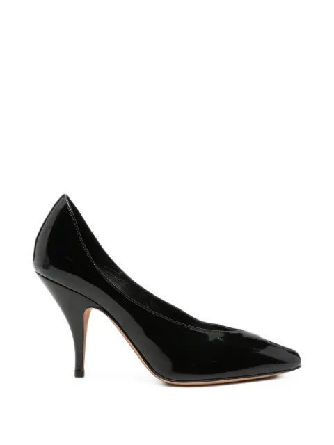 Jude Icon patent-finish cut-out pumps