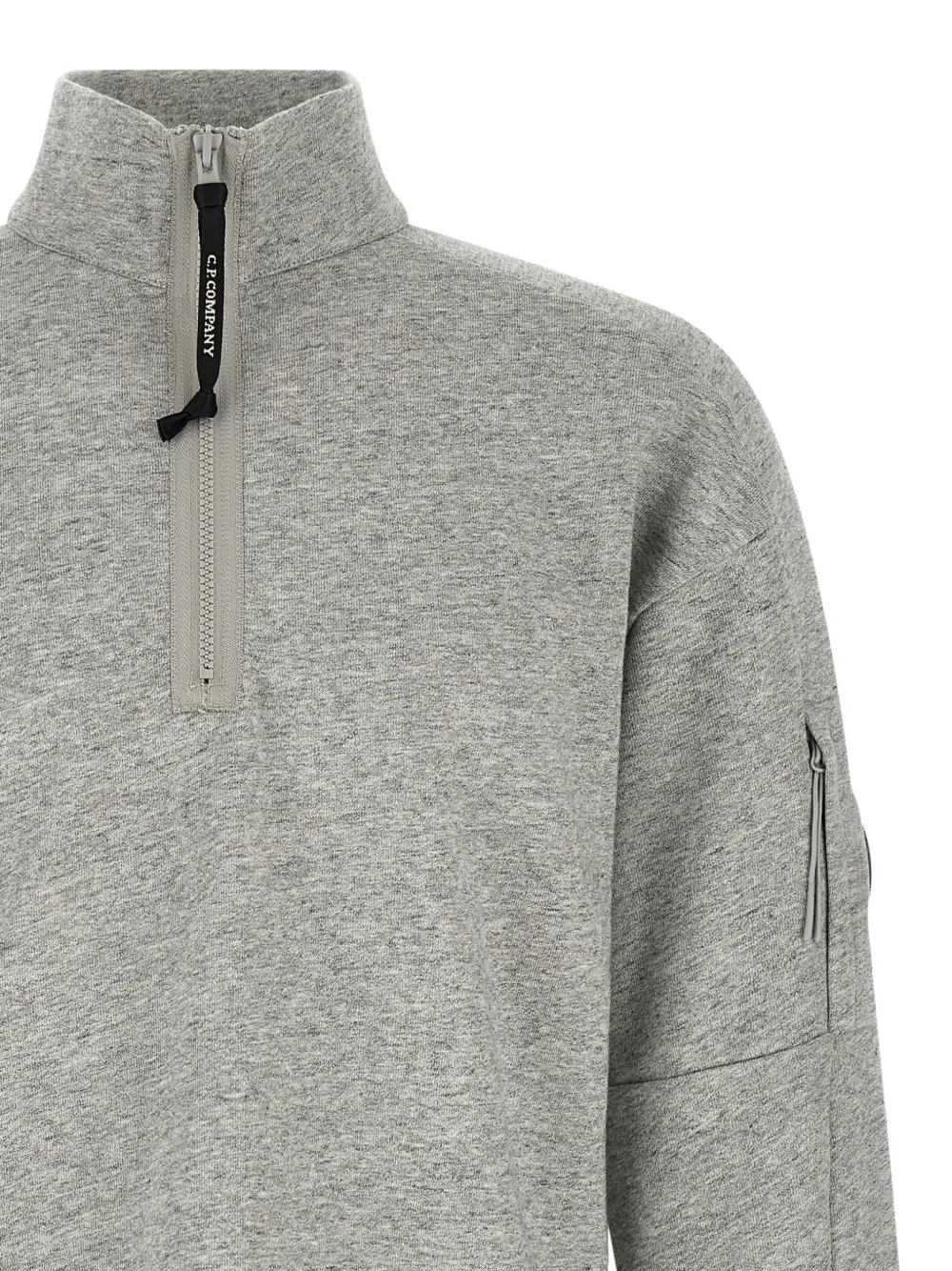 C.P. Company Trui met halve rits en Lens-detail Grijs
