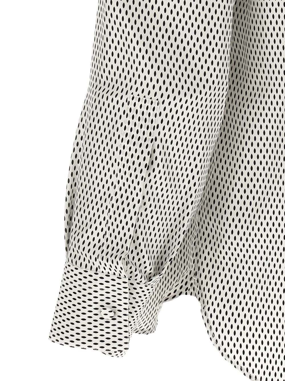 TOM FORD micro-geometric print contrast-collar shirt Wit