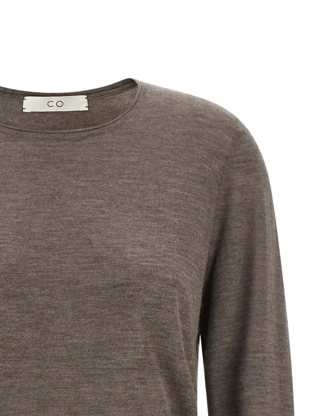 Co Rolled-edge Cashmere Long-sleeved T-shirt in Brown, view 3