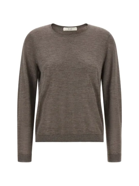 Co rolled-edge cashmere long-sleeved T-shirt