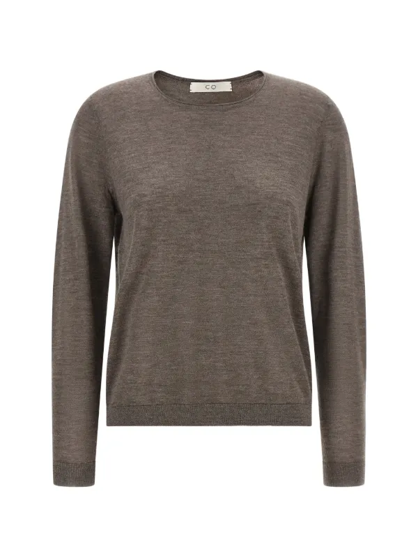 Co Rolled-edge Cashmere Long-sleeved T-shirt in Brown