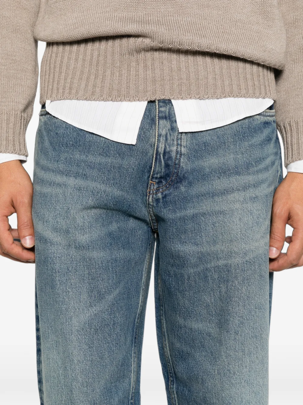 Sunflower Ruimvallende jeans Blauw