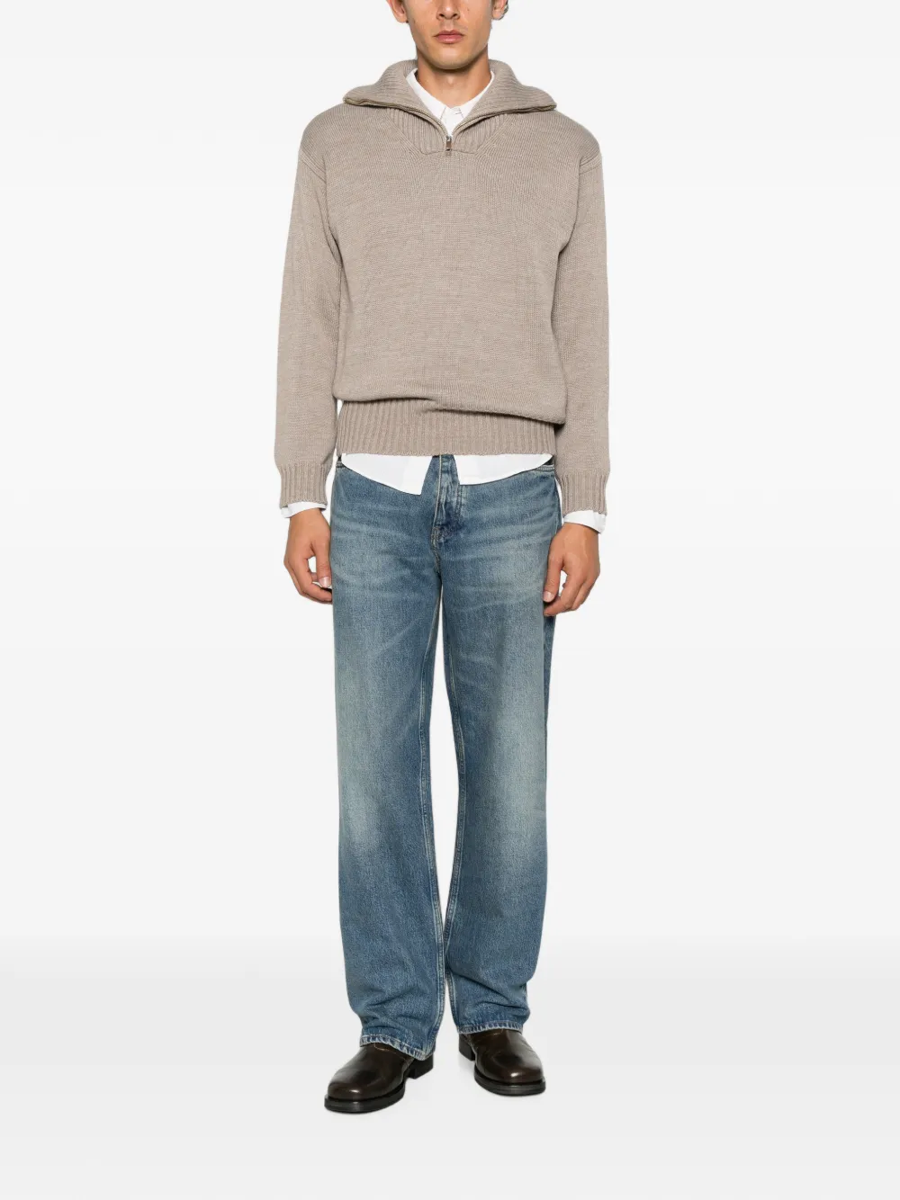 Sunflower Ruimvallende jeans Blauw
