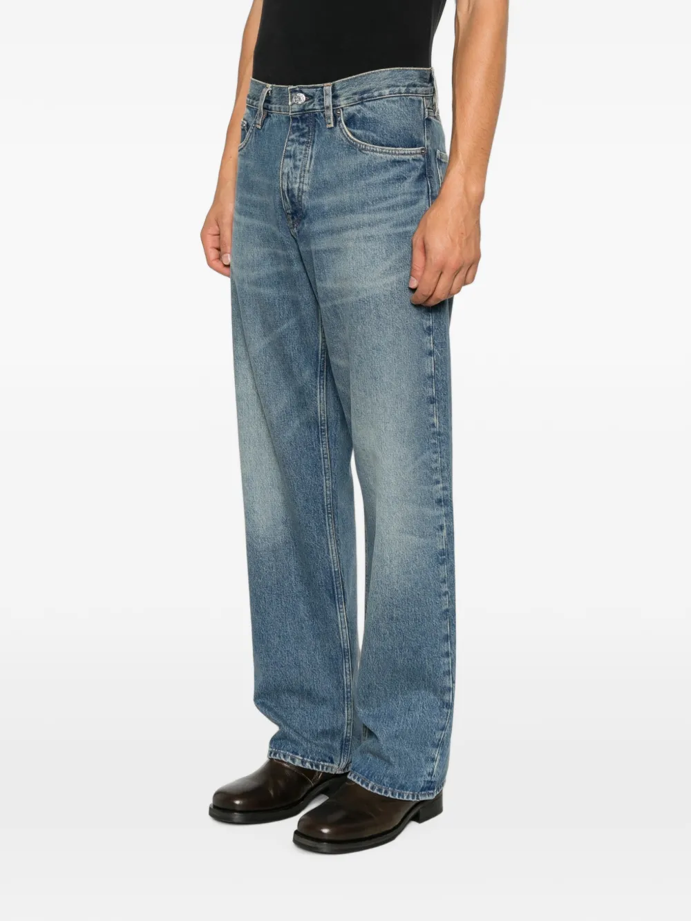 Sunflower Ruimvallende jeans Blauw