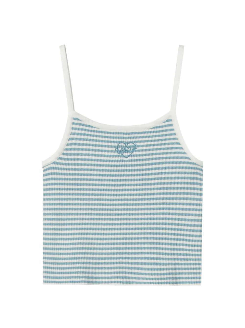 CHOCOOLATE Ribgebreide vestset met hart-patch Blauw
