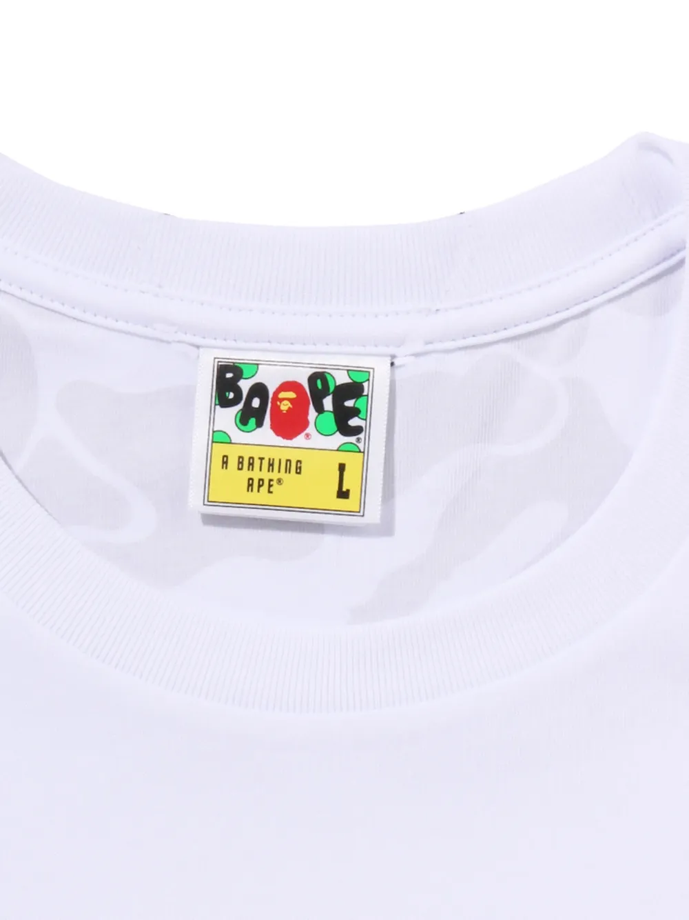 A BATHING APE One Point T-shirt met borduurwerk Wit