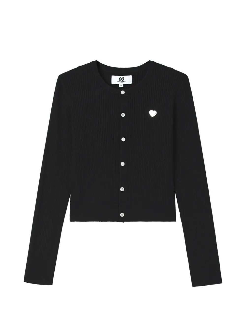 CHOCOOLATE ribbed-knit striped cardigan and top set (set of two) - Black