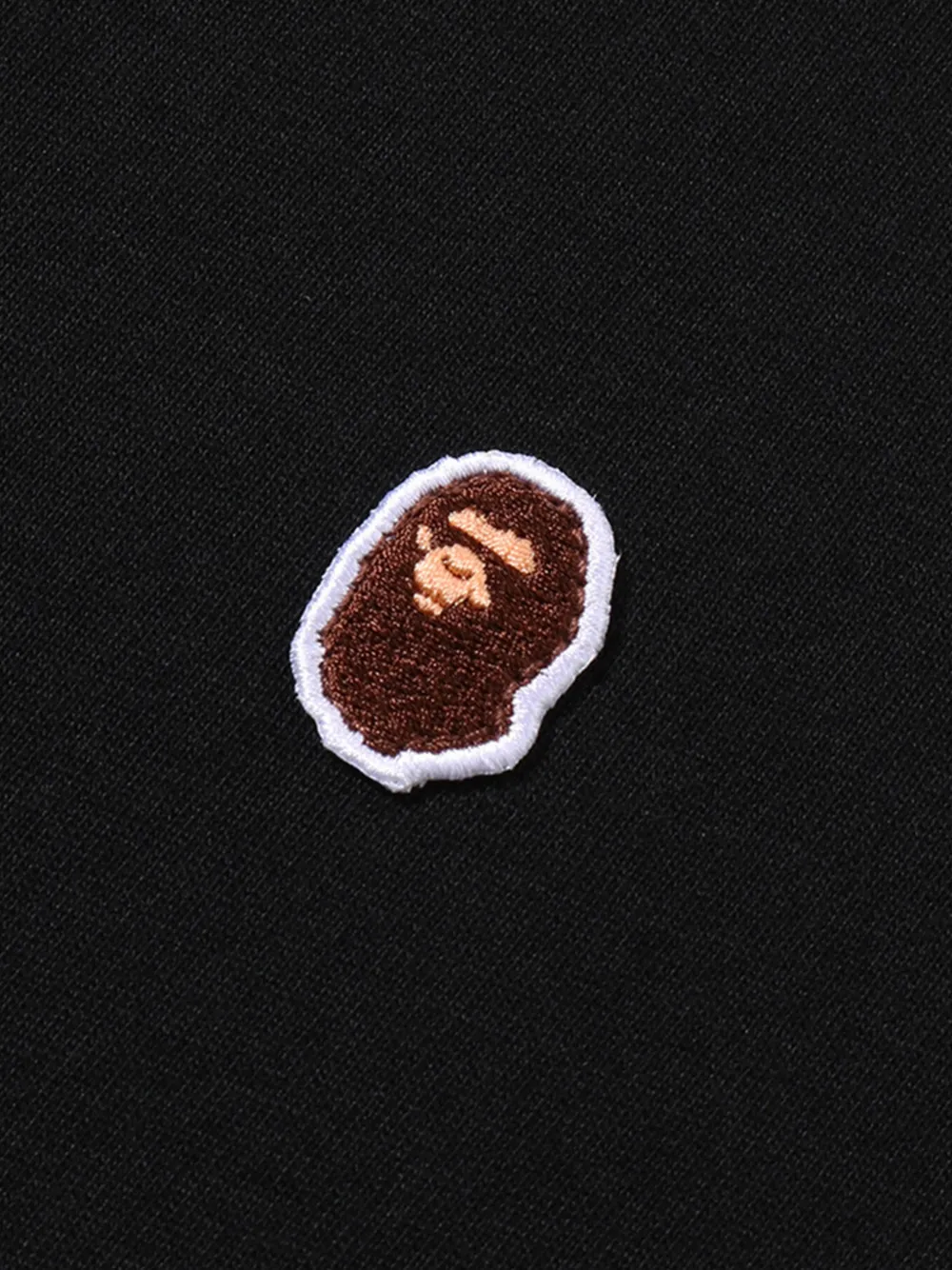 A BATHING APE Head T-shirt met borduurwerk Zwart