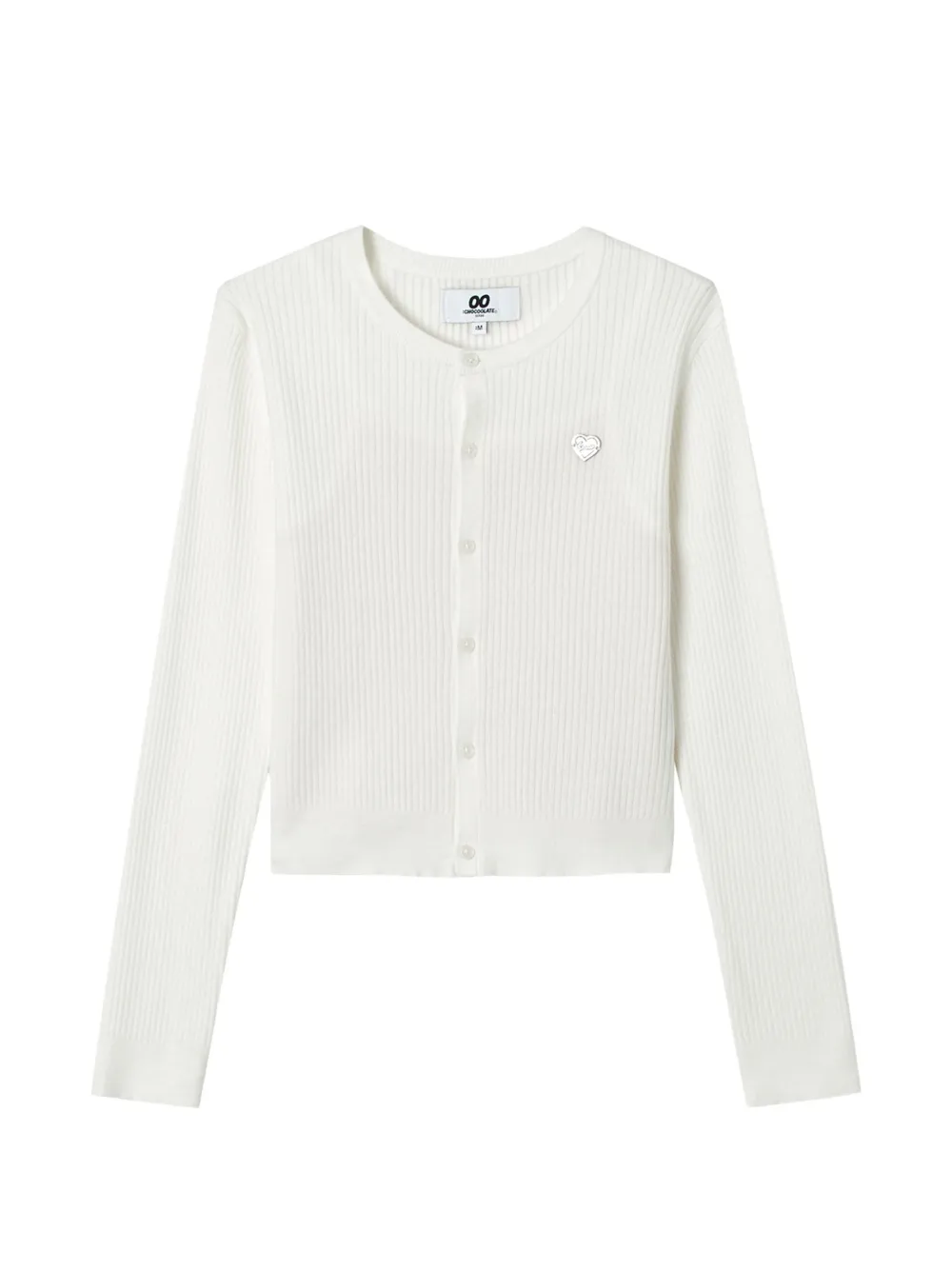 CHOCOOLATE ribbed-knit cardigan set - White