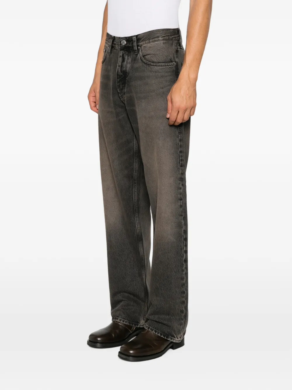 Sunflower Ruimvallende jeans met vervaagd effect Grijs