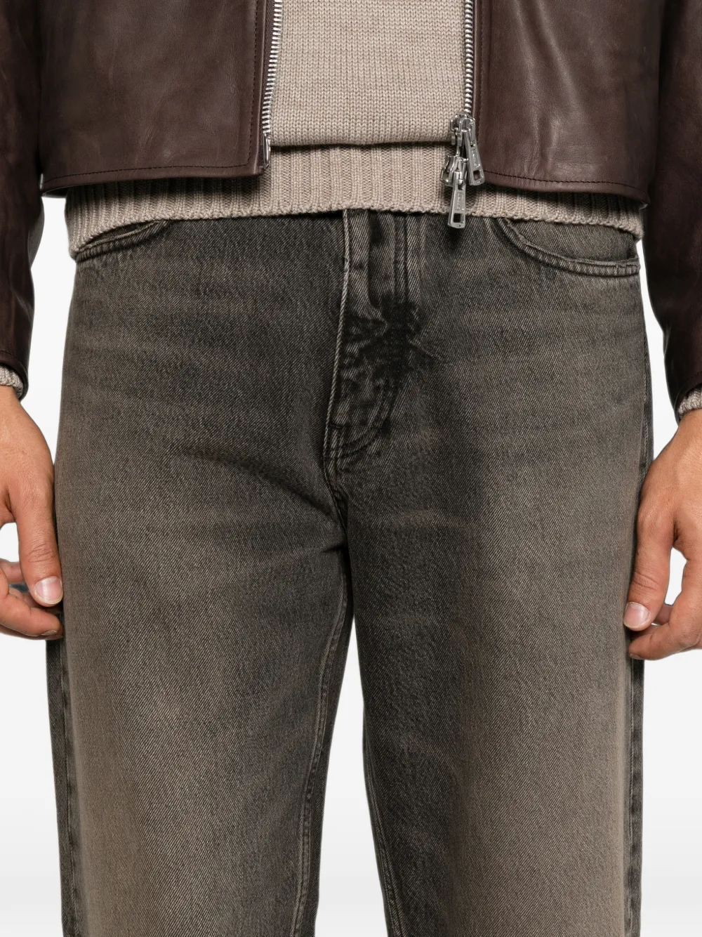Sunflower Ruimvallende jeans met vervaagd effect Grijs