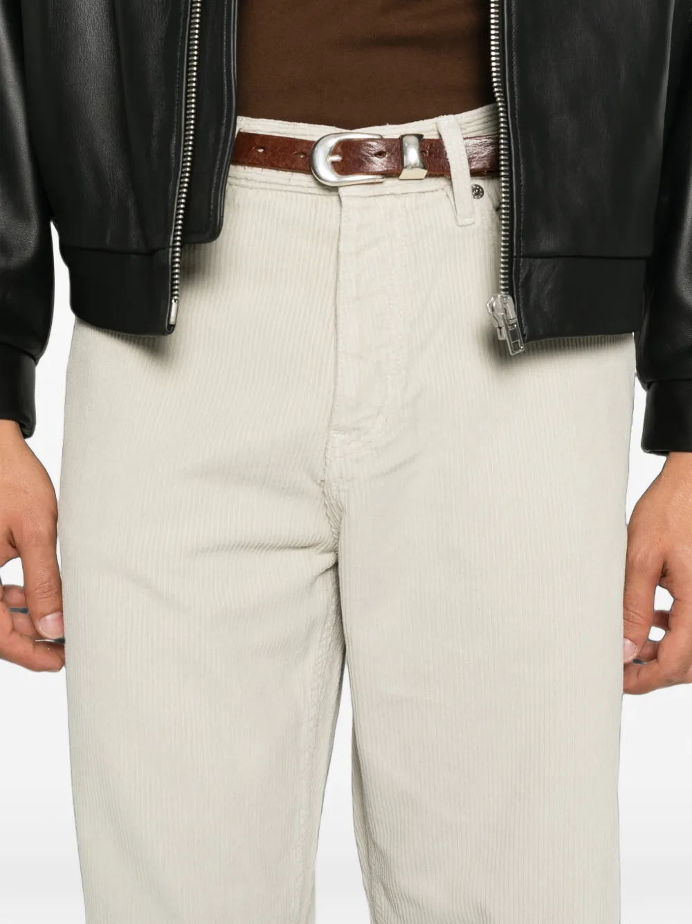 Sunflower Ribfluwelen straight broek Beige