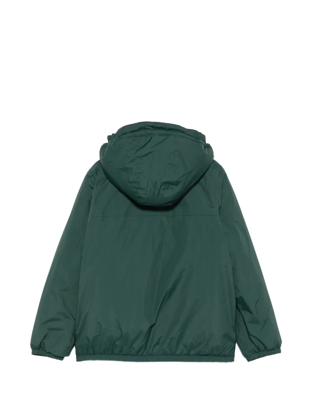 K Way Kids logo-patch hooded jacket Groen