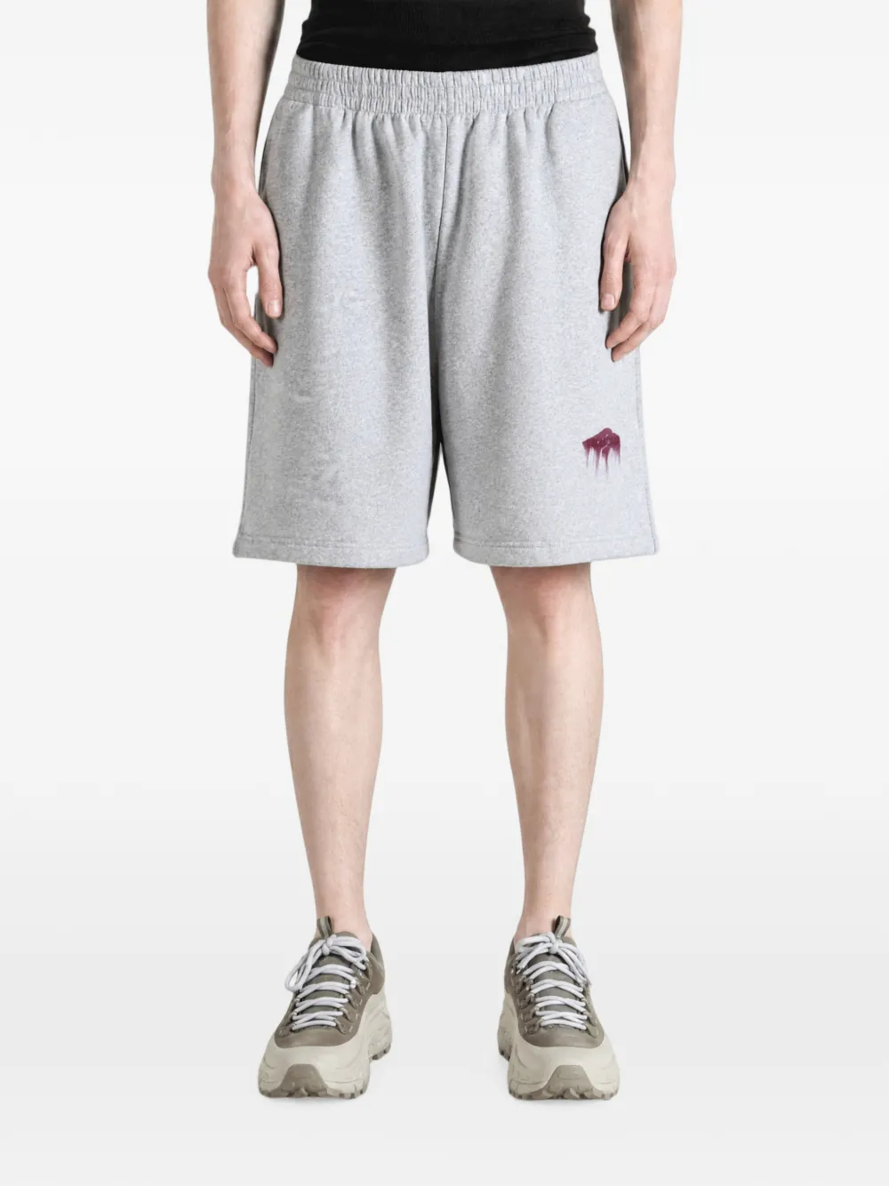 Balenciaga Shorts met logoprint Grijs