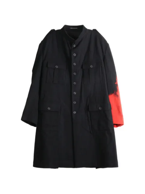 Yohji Yamamoto button-up epaulette coat