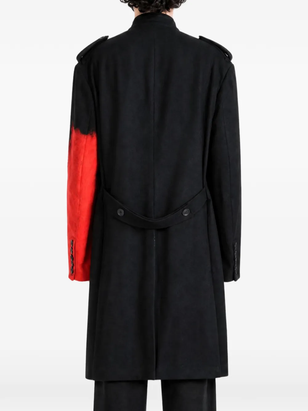 Yohji Yamamoto Jas met epauletten en knopen Zwart