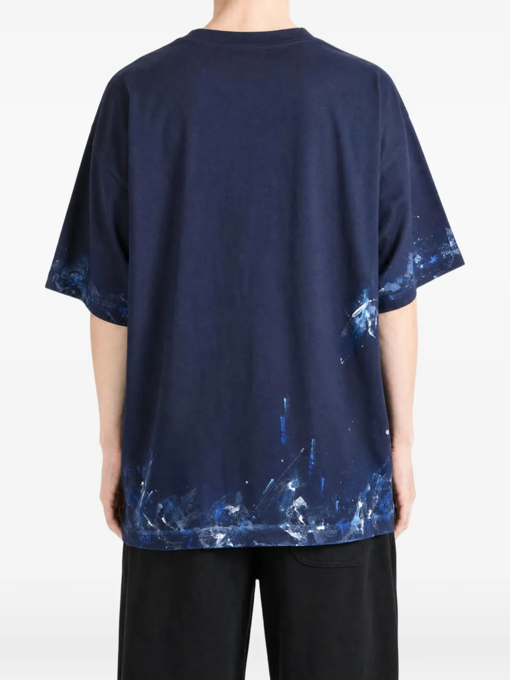 Balenciaga Painter's T-shirt met logo-print Blauw