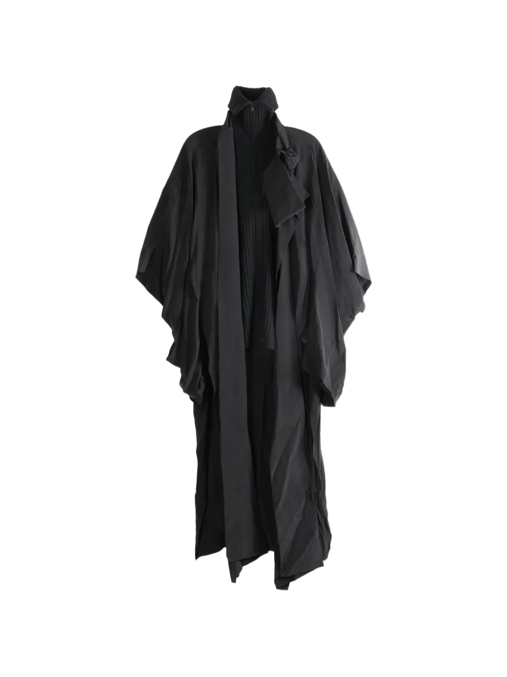 Yohji Yamamoto kimono-sleeve coat - Nero