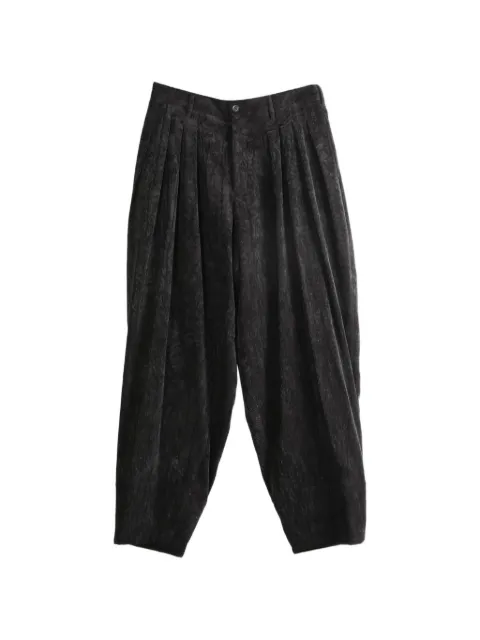 Yohji Yamamoto pleated corduroy trousers