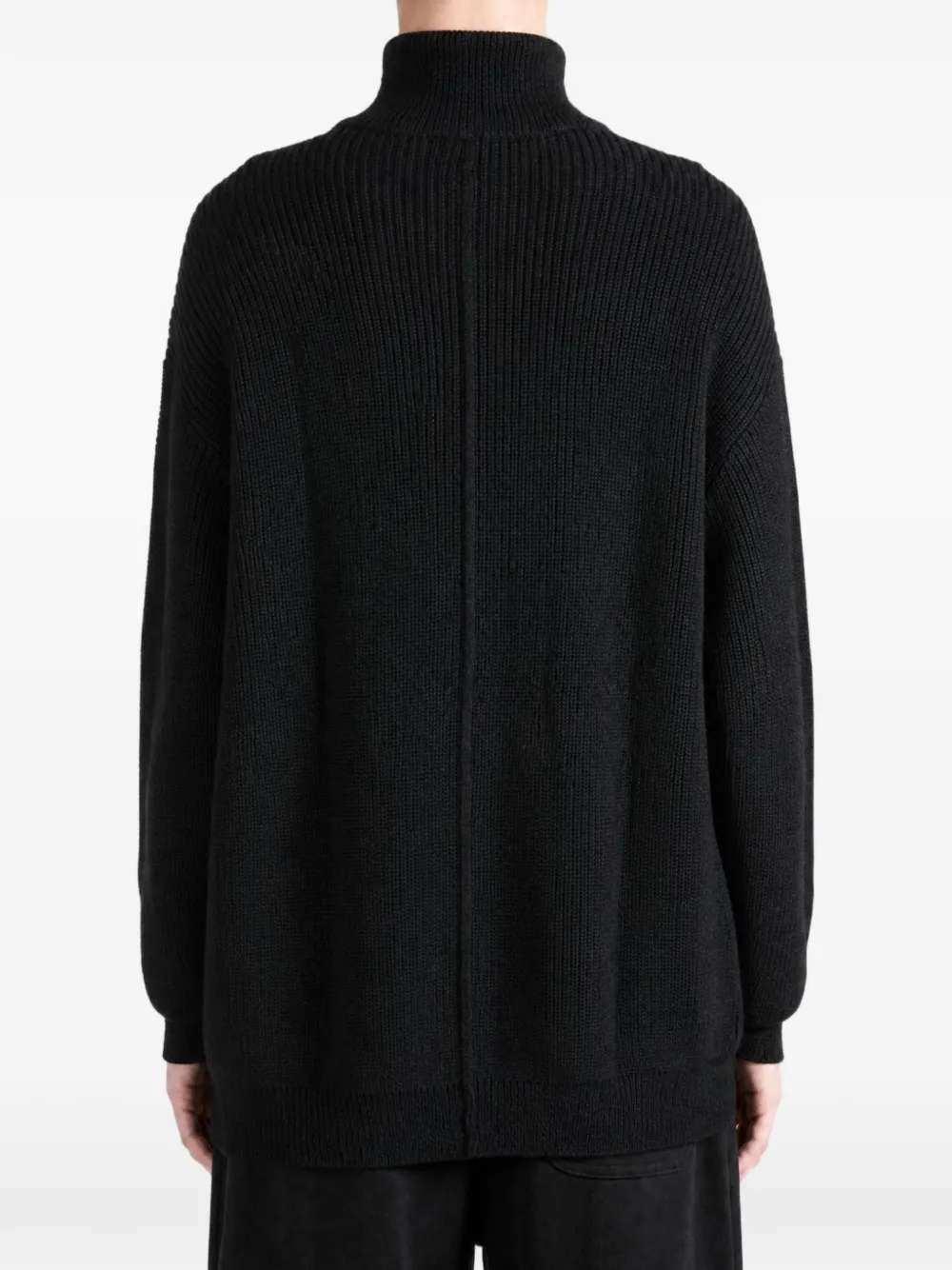 Yohji Yamamoto Ribgebreid vest Zwart
