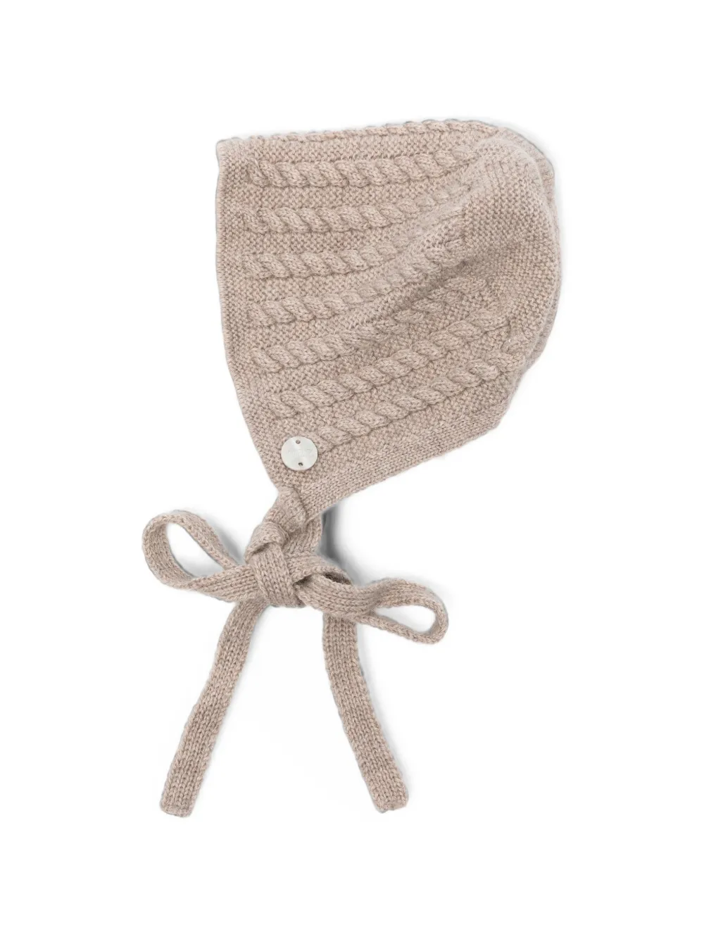Paz Rodriguez Terra cable-knit tie-fastening bonnet - Toni neutri