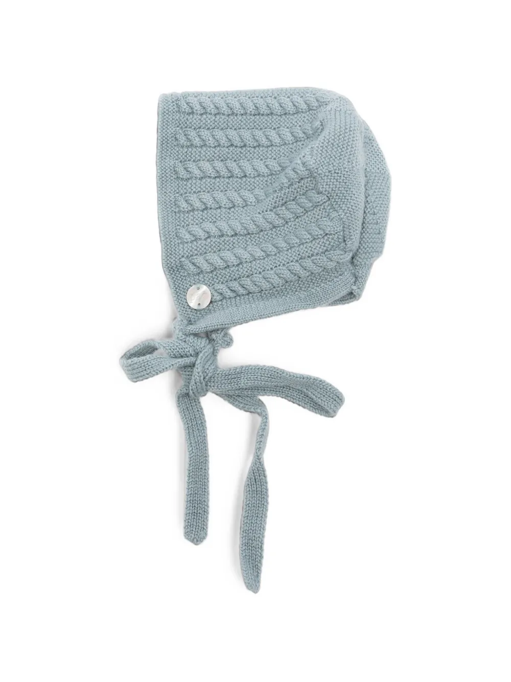 Paz Rodriguez Terra cable-knit tie-fastening bonnet - Blu