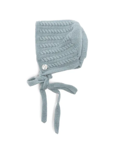 Paz Rodriguez Terra cable-knit tie-fastening bonnet