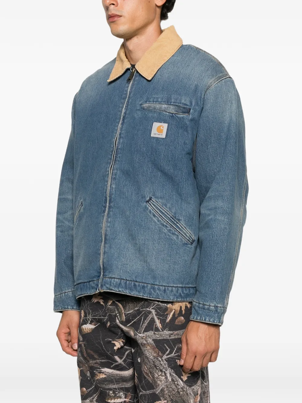 Carhartt WIP Detroit denim jack met rits Blauw