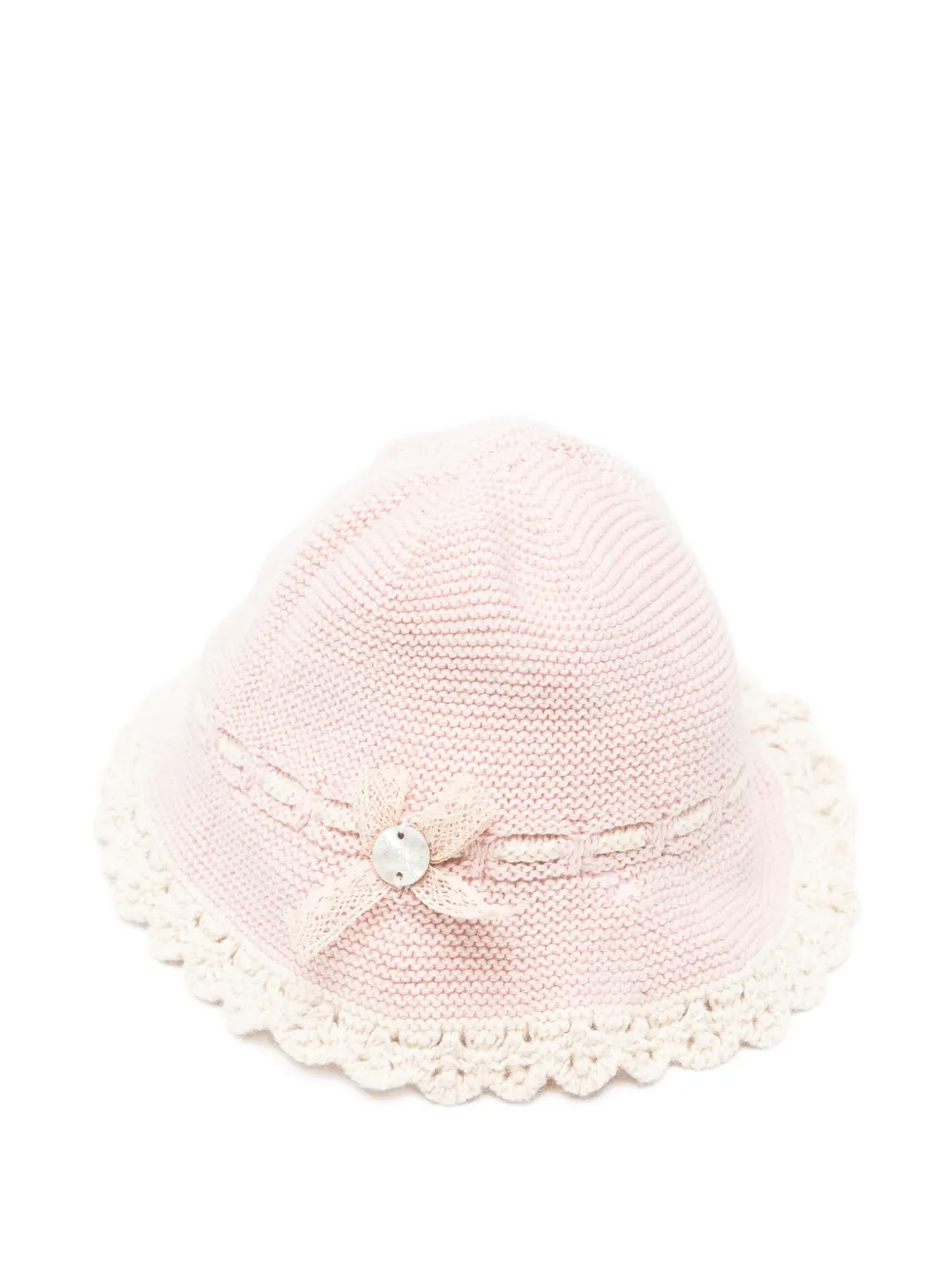 Paz Rodriguez chapeau bordé de crochet à détail de nœud - Rose