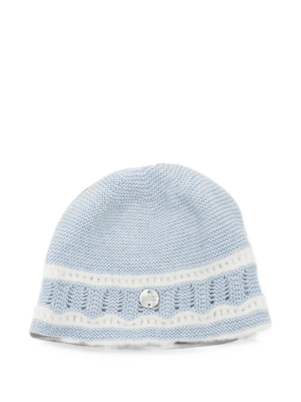 Paz Rodriguez Lua pointelle-knit beanie hat - Blu