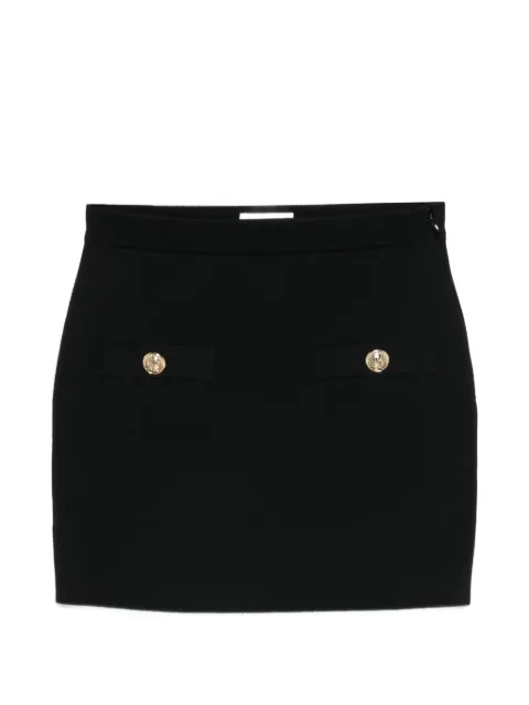 Balmain button-embellished knitted mini skirt