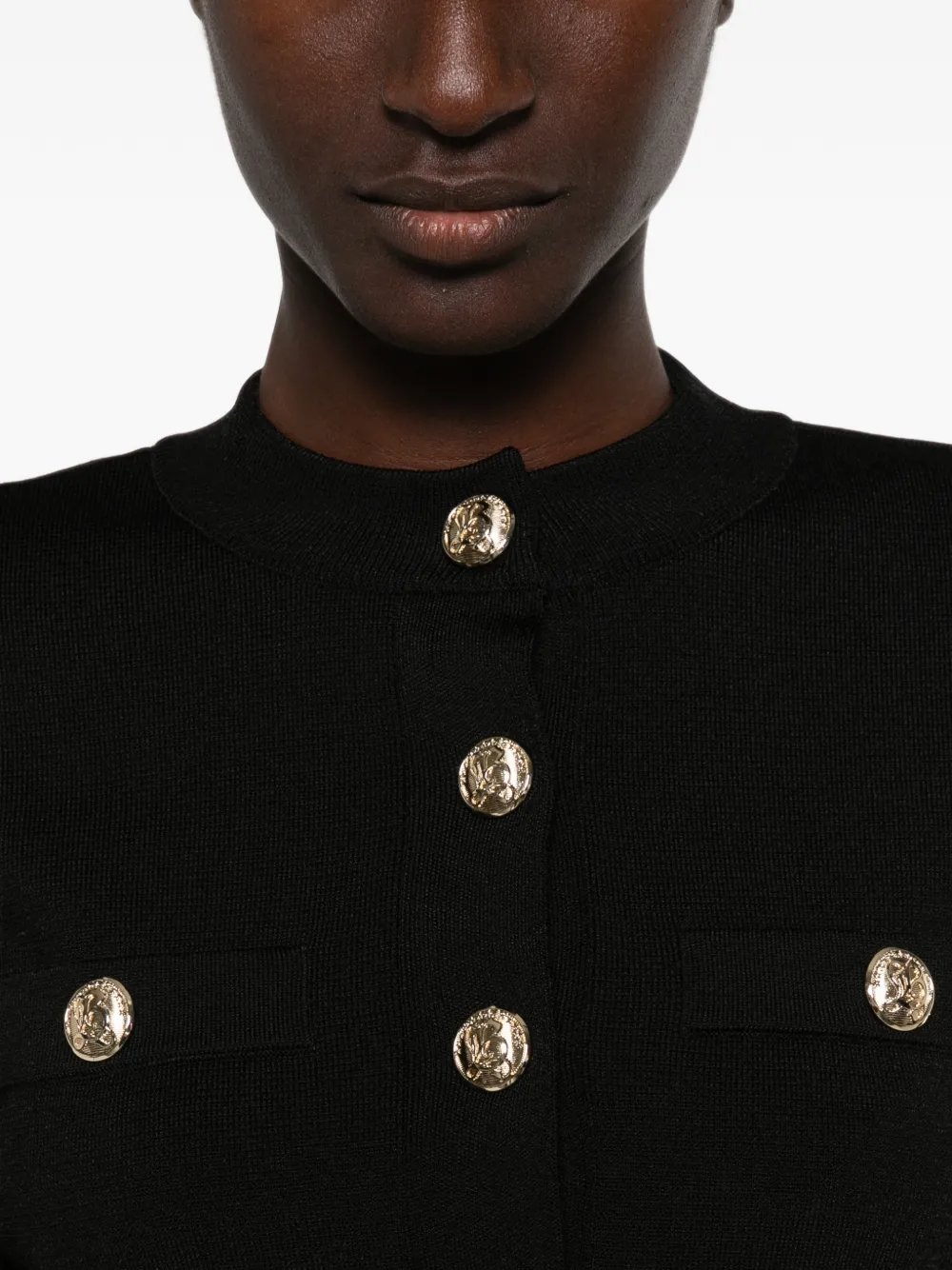 Balmain Vest met reliëf-knopen Zwart