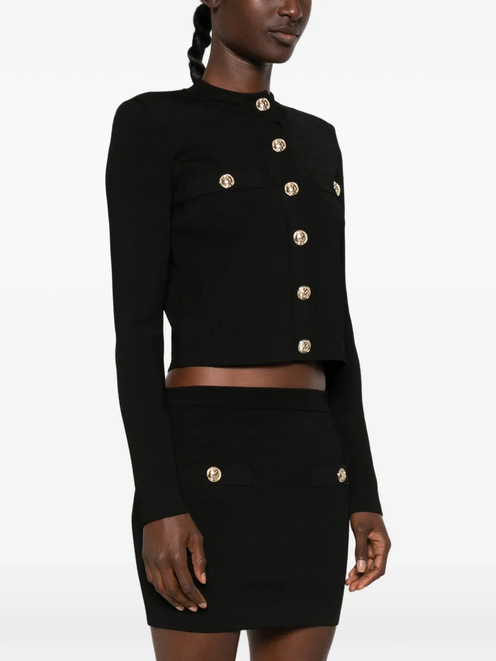 Balmain Vest met reliëf-knopen Zwart