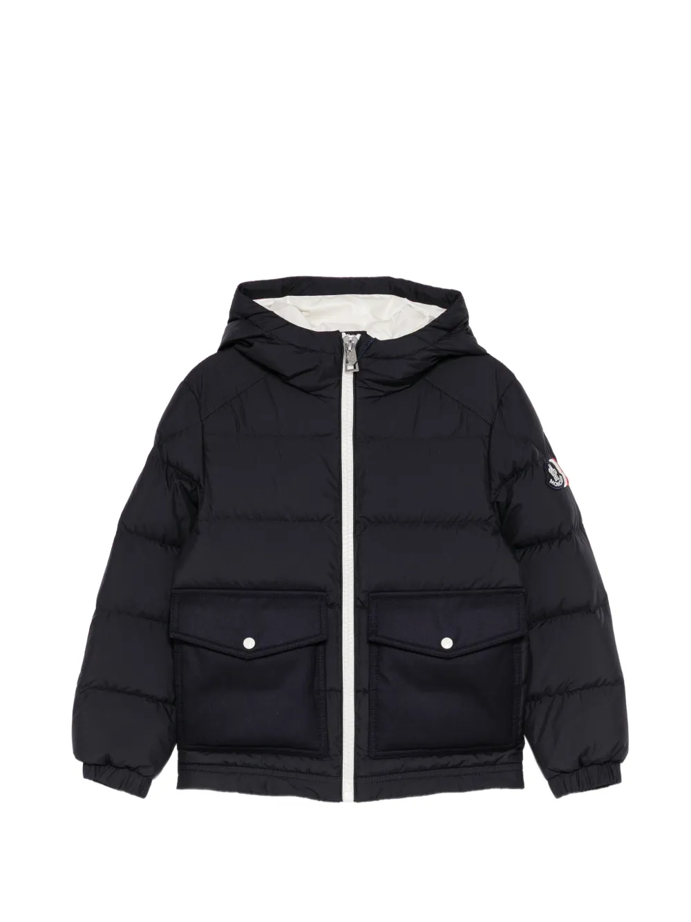 Moncler Enfant Jack met geborduurd logo Zwart