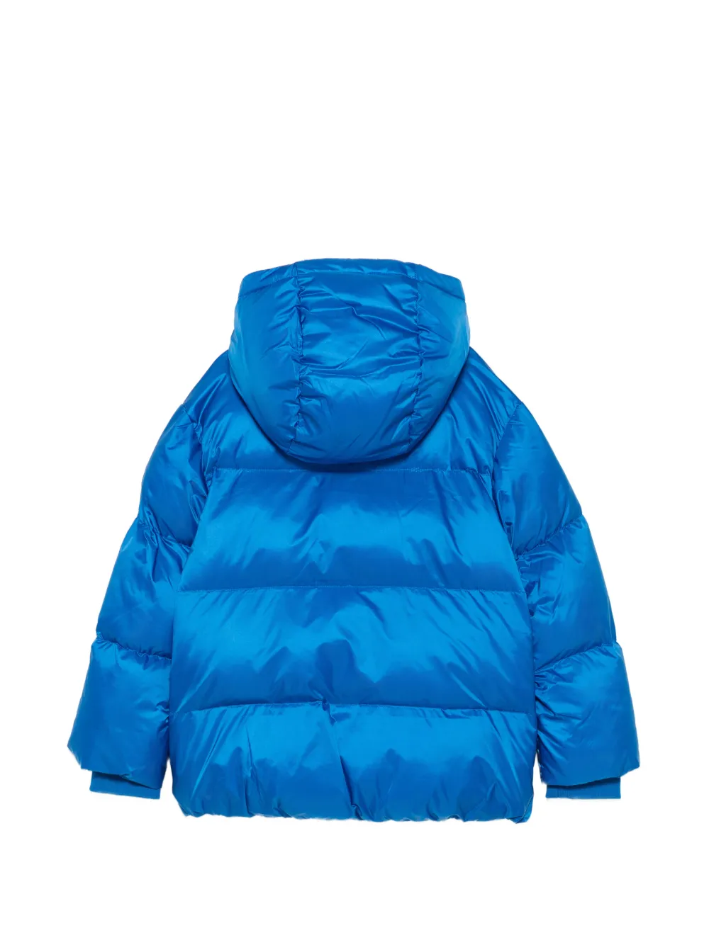Moschino Kids logo-print puffer jacket Blauw