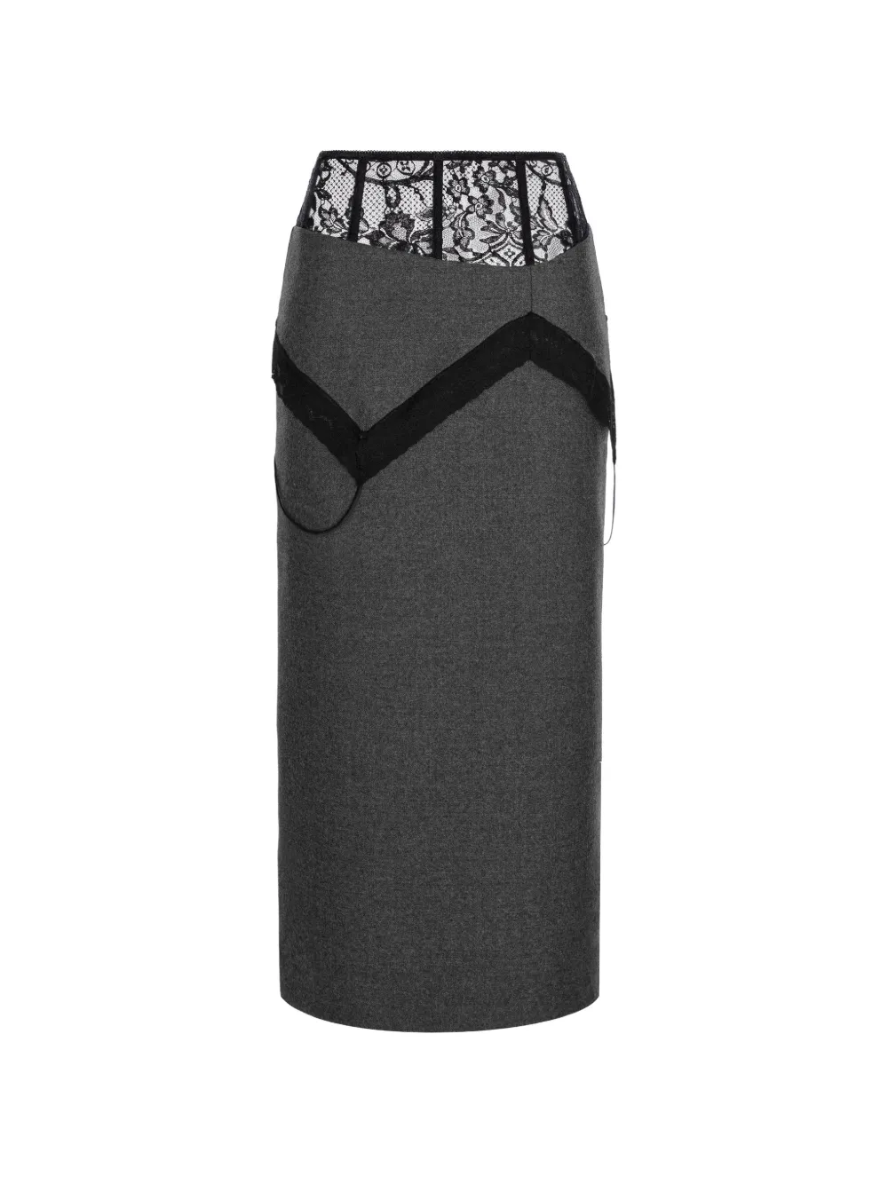Seen Users Trousseau Pencil Midi Skirt In Gray