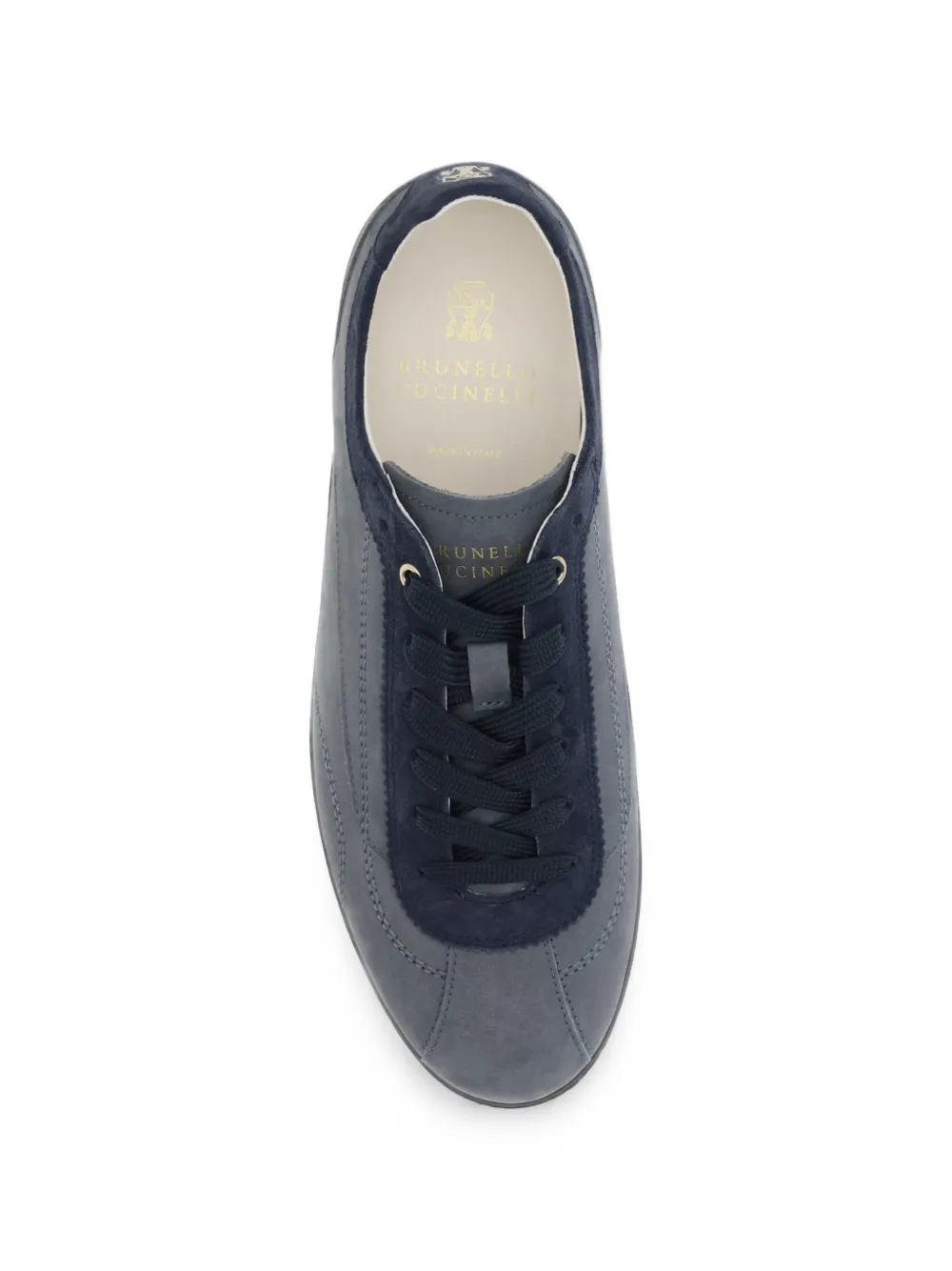 Brunello Cucinelli suede lace-up sneakers Grijs