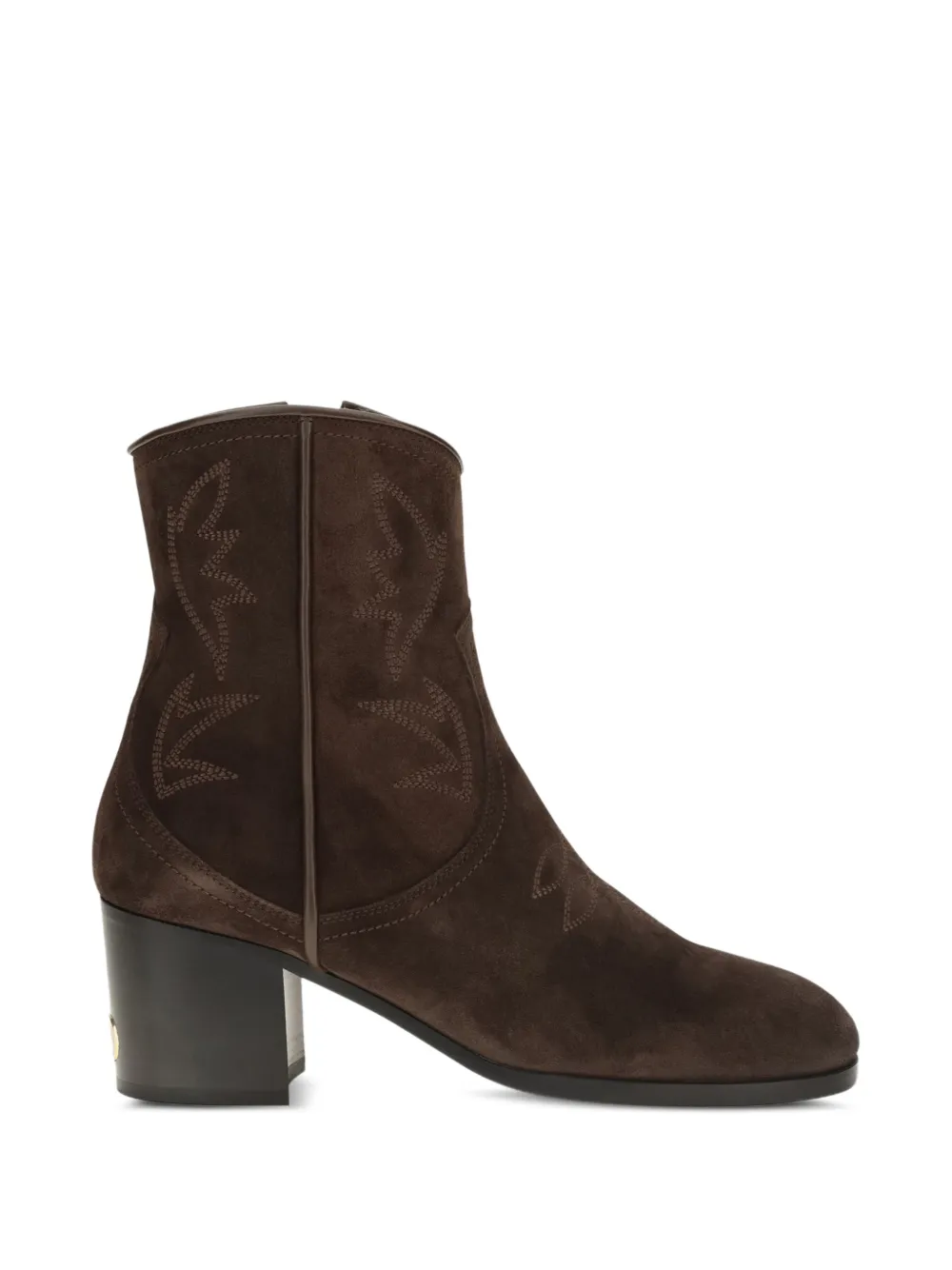 Valentino Garavani Zimmy embroidered ankle boots - Marrone