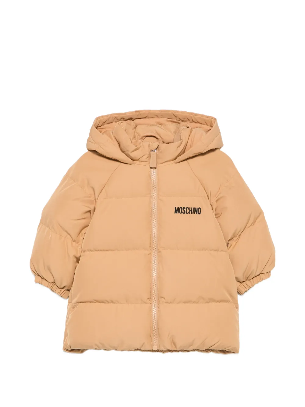 Moschino Kids zip-up puffer jacket - Toni neutri