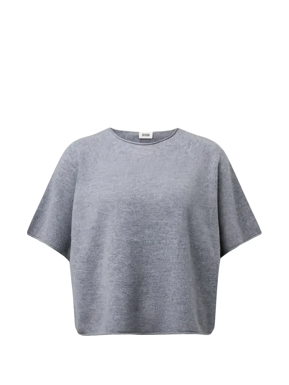 Drykorn Short-sleeve Cashmere Top In Gray