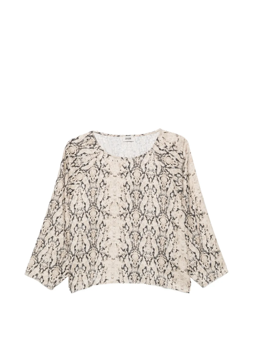 Drykorn Nialini snakeskin-print blouse Beige