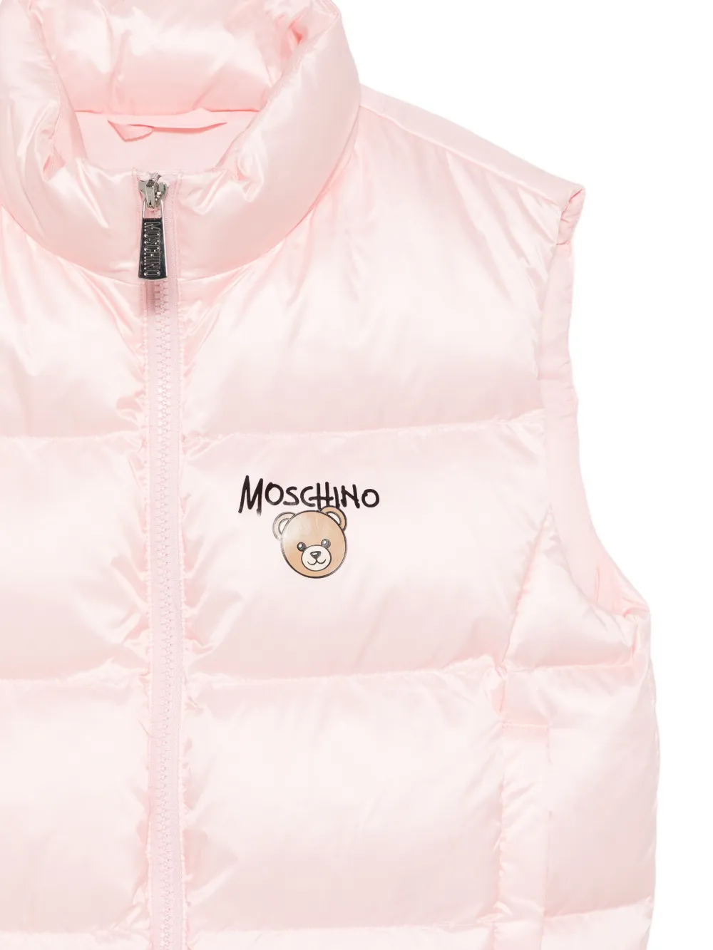 Moschino Kids quilted gilet Roze