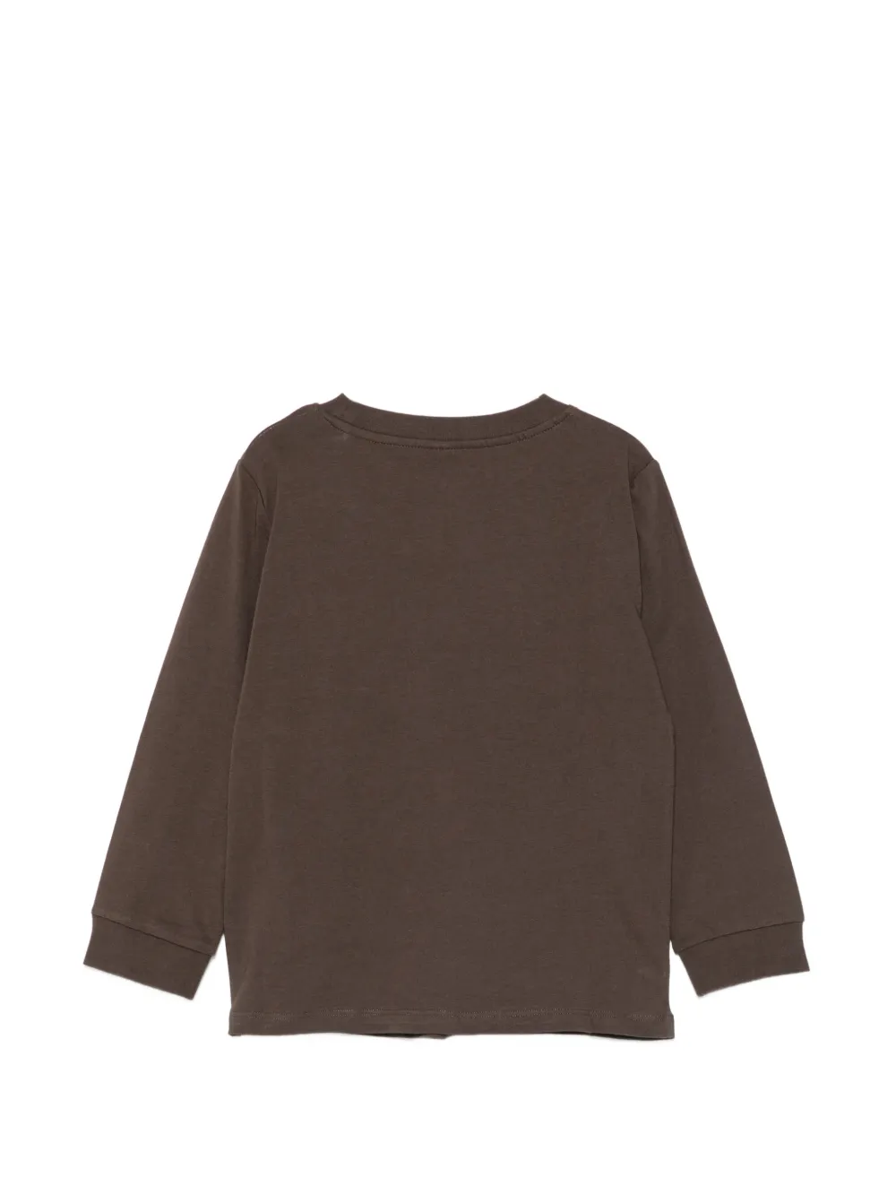 Stella McCartney Kids T-shirt met lange mouwen en logo-print Bruin
