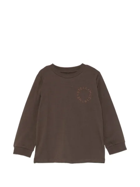 Stella McCartney Kids playera manga larga con logo estampado