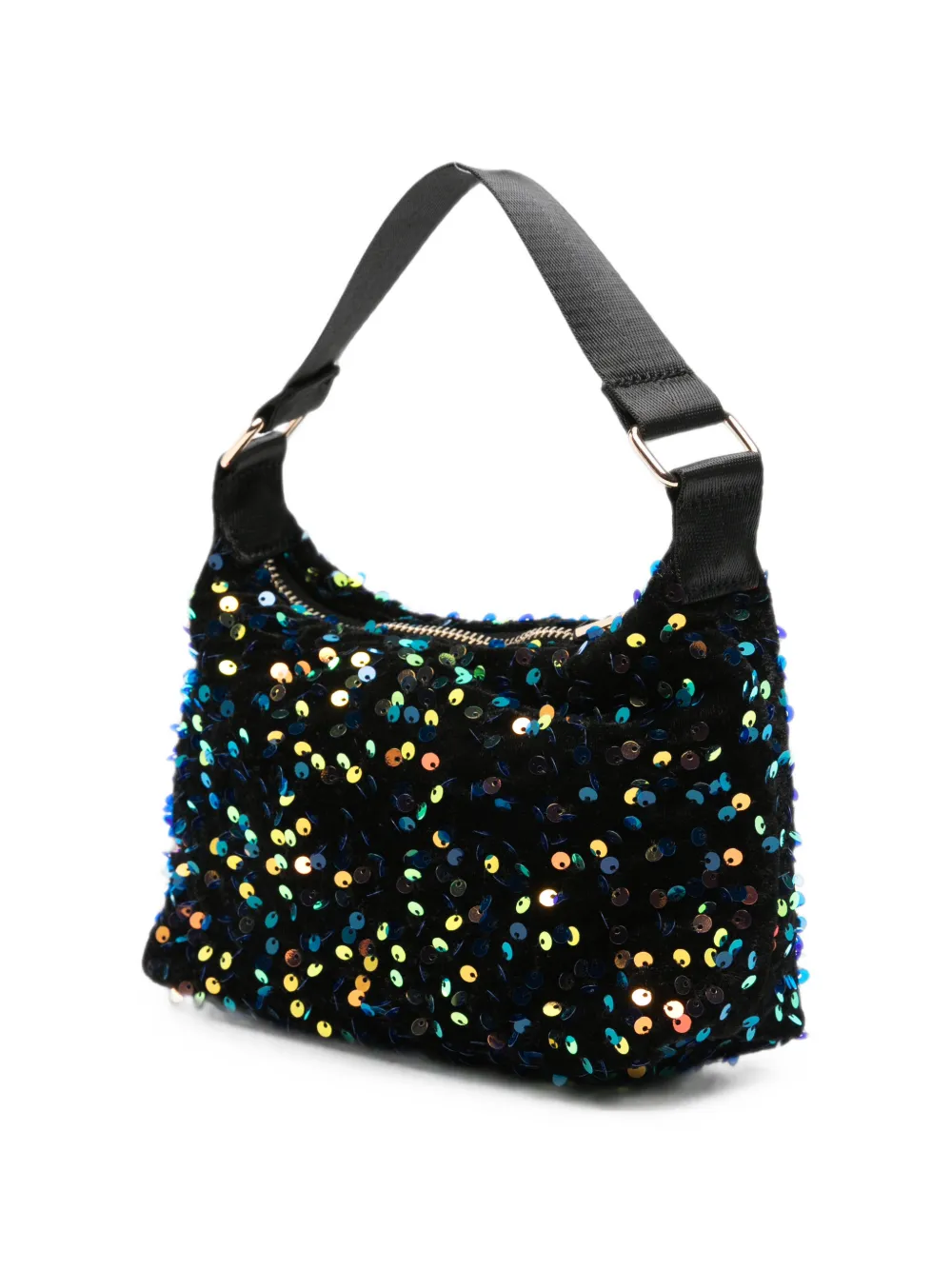 Molo Dolly sequin-embellished shoulder bag Zwart