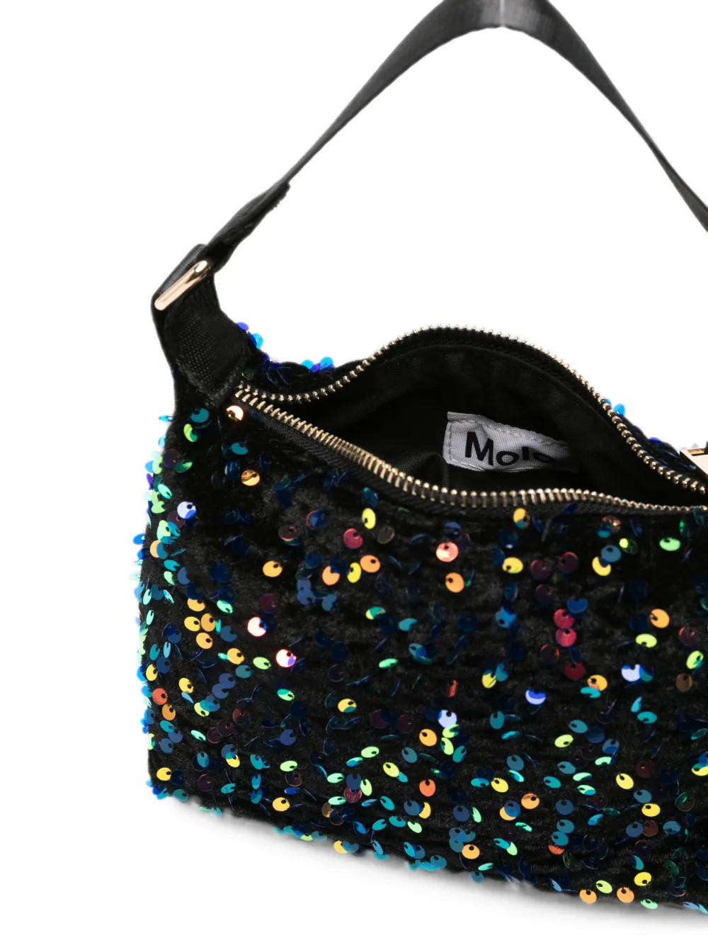 Molo Dolly sequin-embellished shoulder bag Zwart