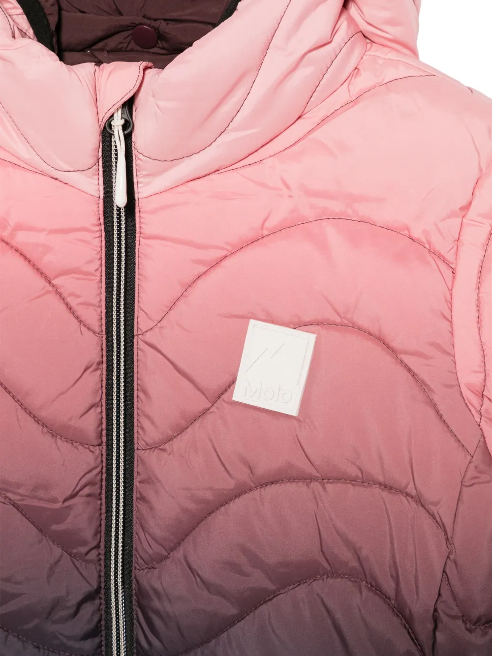 Molo Hao ombre wave-quilted jacket Roze