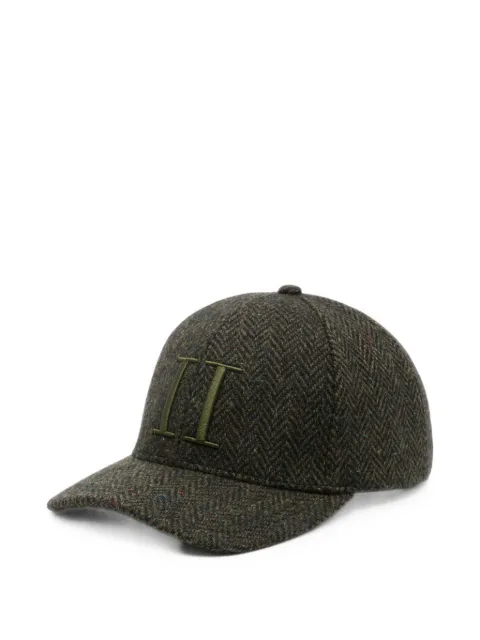 Les Deux herringbone-pattern embroidered-logo baseball cap